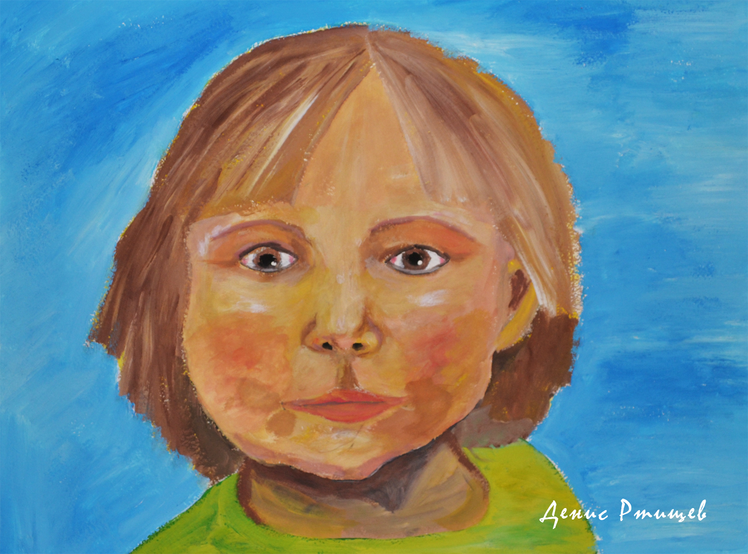 Портрет девушки гуашь детские рисунки